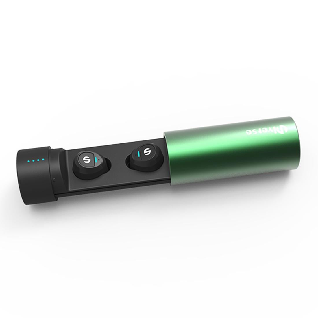 Waterproof Wireless Earbuds with Noise Cancelling and Charging Case - Green