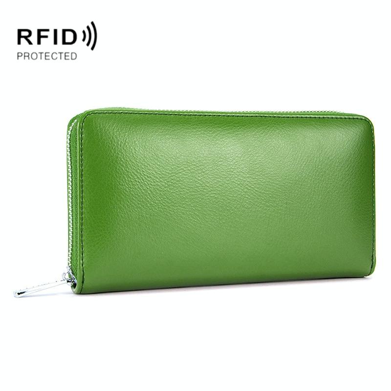 V562-G8120BCC-202508290036-00 Leather Rfid Card Holder Wallet - Blocking - Green - Image 1