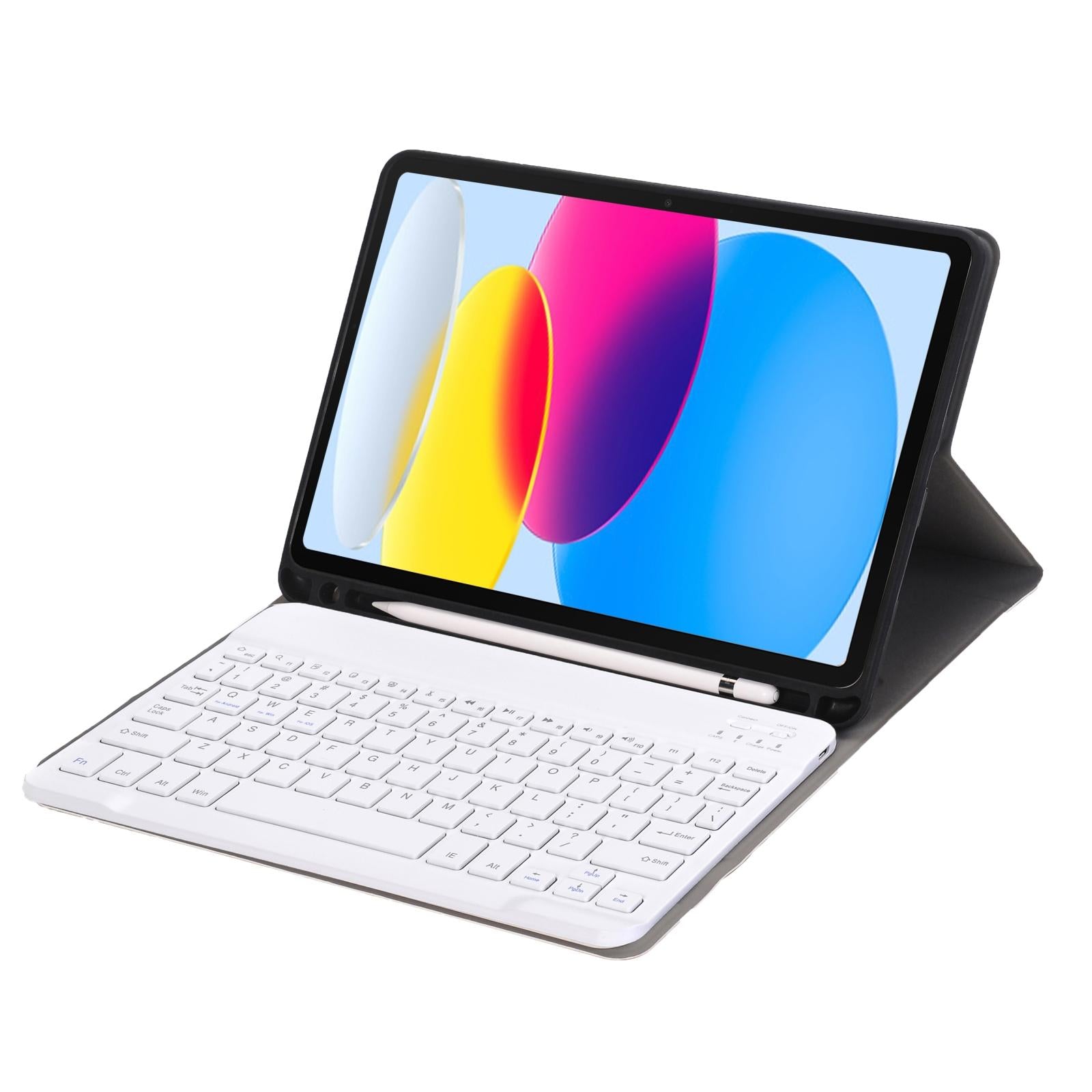 V562-GR6837SAS-202508290340-00 Ultra-Thin Bluetooth Keyboard Leather Tablet Case For Ipad 10.9 2022 With Pen Slot - Rose Gold - Image 1