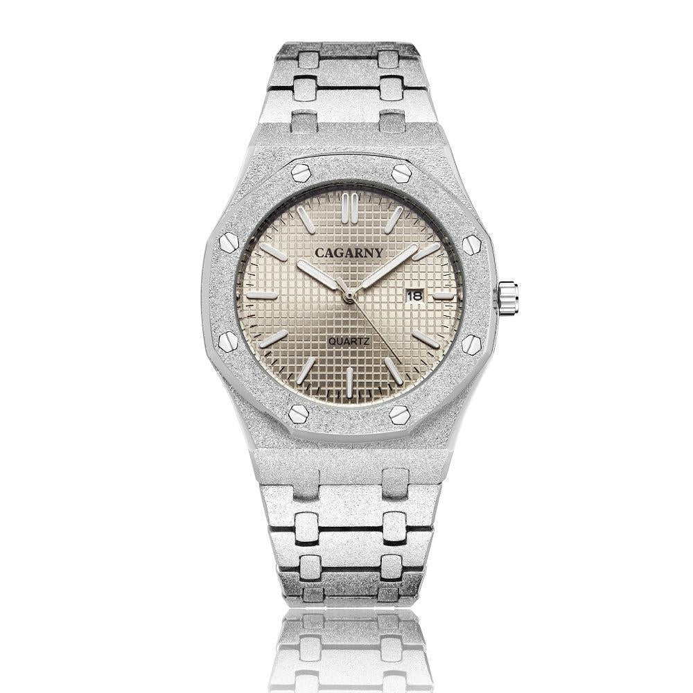 V562-HS5330AW-202508281941-00 Gold Shell Black Dial Men Stainless Steel Watch with Dual Movement - Wa0335Sh - Image 1