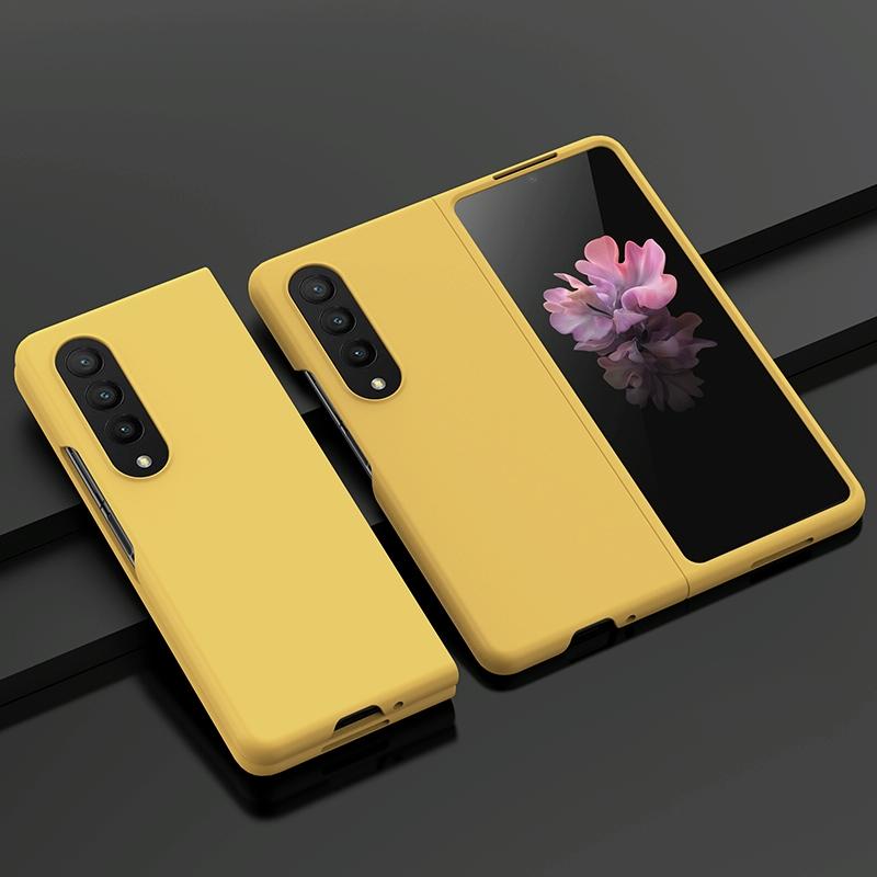 V562-J205451300ADE-202508280527-00 For Samsung Galaxy z Fold4 5G Smooth Skin Phone Case with Big Hole Fuel Injection - Flaming Orange - Image 1