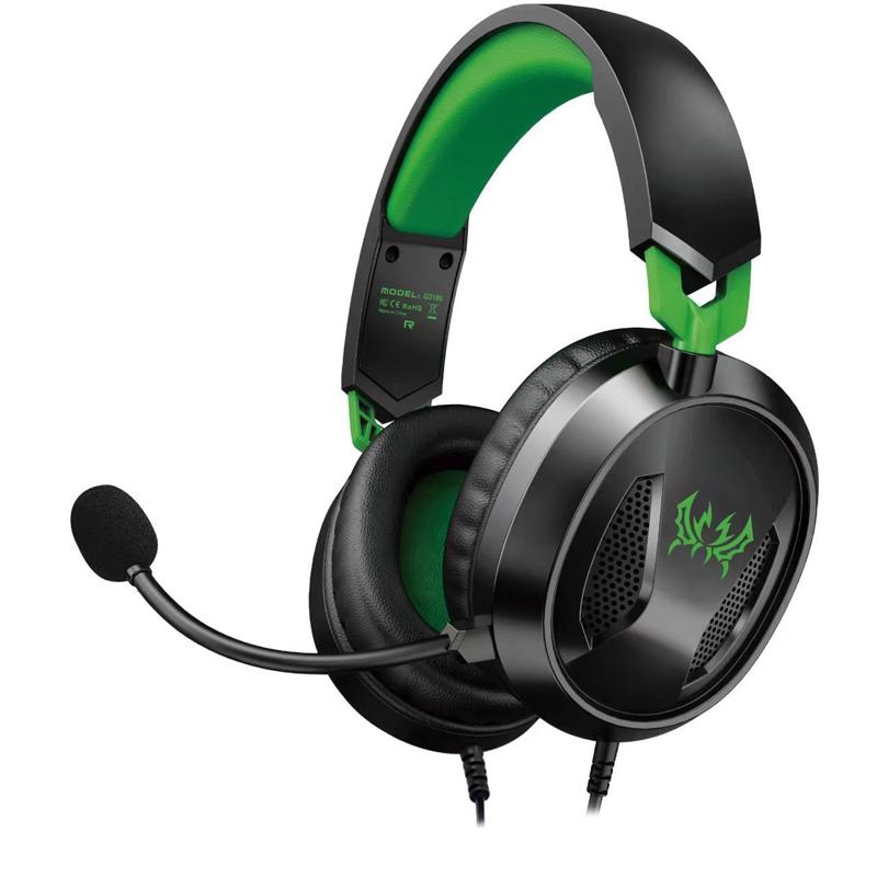 V562-J3010CP-202508292210-00 Omni Mic Gaming Headset 1.7M Cable Black+Blue - Black+Green - Image 1