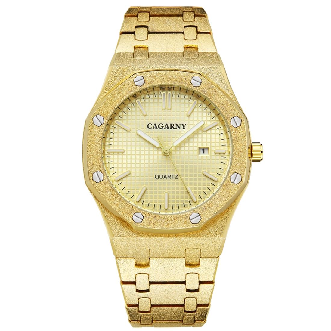 V562-JJ5330AW-202508281940-00 Gold Shell Black Dial Men Stainless Steel Watch with Dual Movement - Wa0335Jj - Image 1
