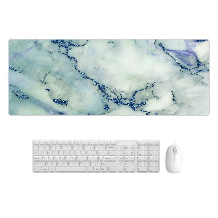 V562-O4067322750DBT-202508291516-00 Marble Rubber Mouse Pad Durable & Stylish - Blue Crystal Marble - Image 1