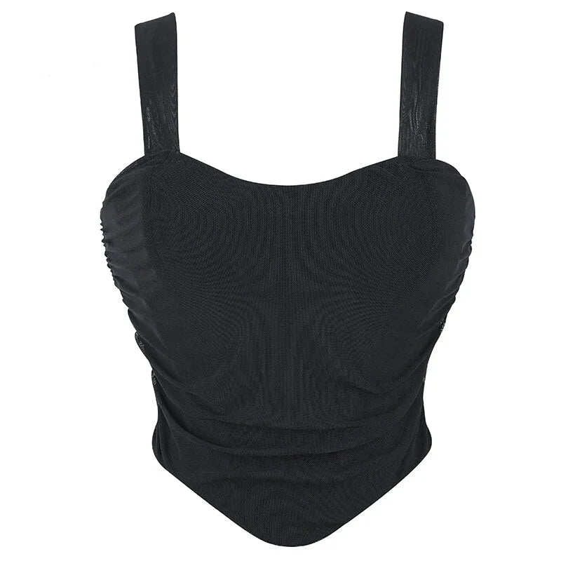 V562-OBBPBBLOIIXOXITA-5-202508291941-00 Mesh Bustier Strapless Shapewear With Lace-Up Ruched Hem - Xxl - Image 1