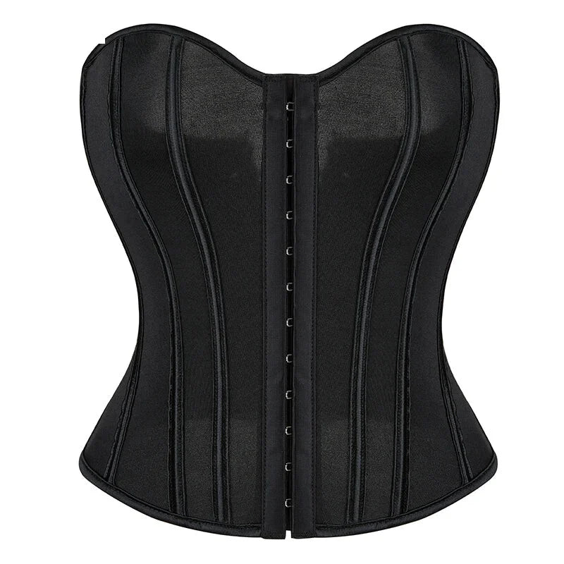 V562-OBBPBBNAIKOLOIPL-2-202508291855-00 Translucent Gothic Bustier Crop Top Plus Size S-6Xl Burlesque Vintage Lingerie - 4Xl - Image 1