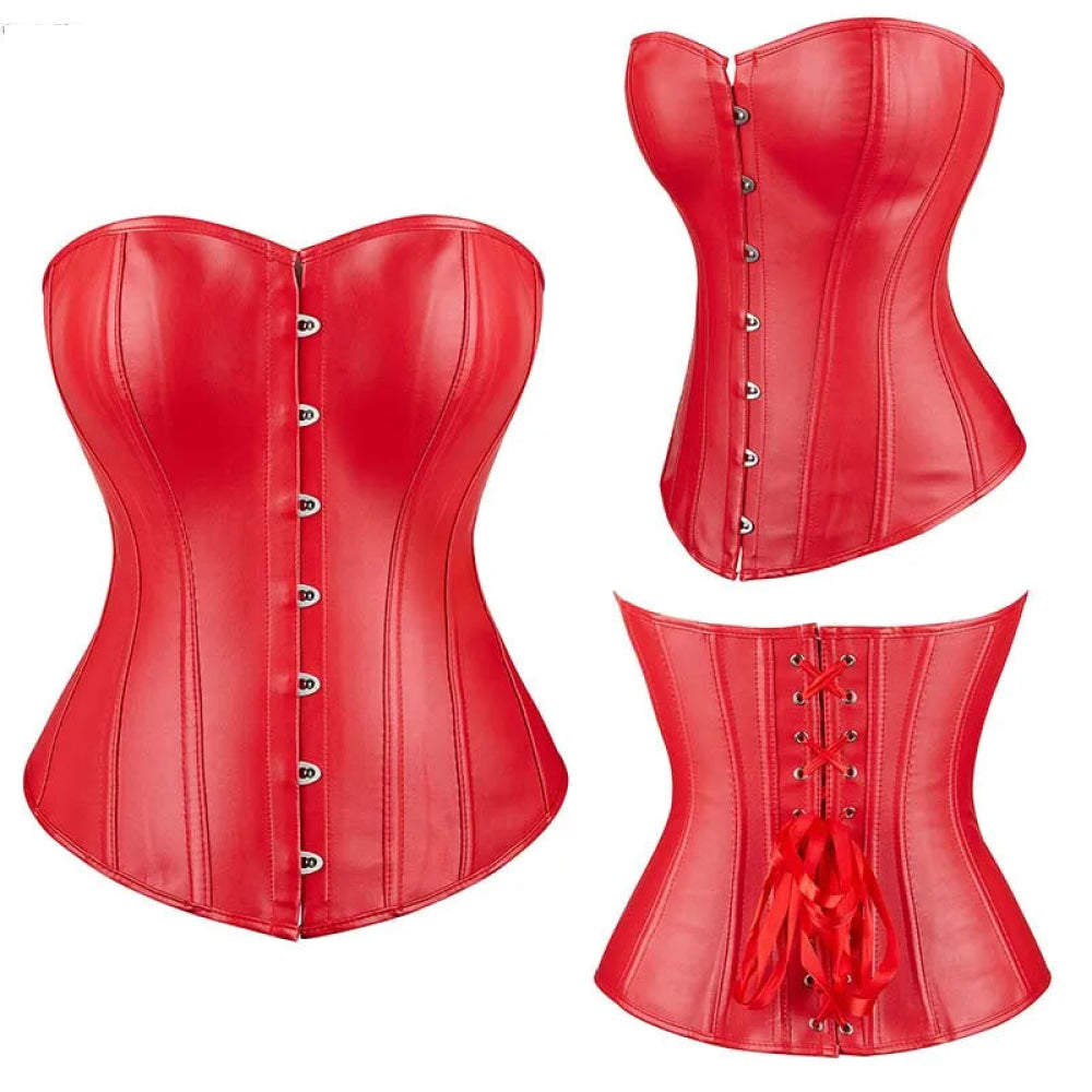 V562-OBBPBBNLOIXAPBIA-2-202508291853-00 Steampunk Plus Size Slimming Body Shapewear Corset Red / Black - Red - Xxxl - Image 1