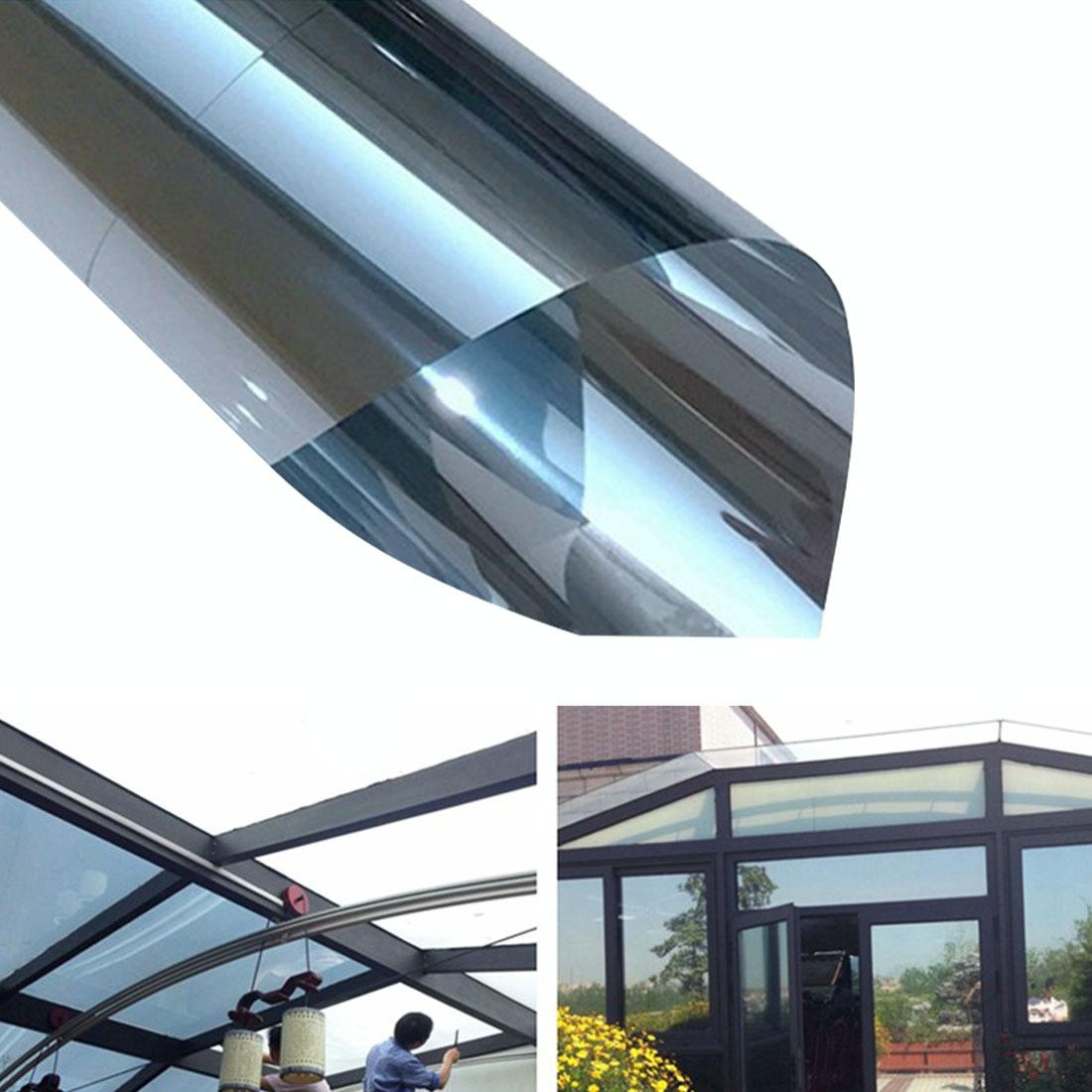 V562-S1885CH-202508290046-00 90cm x 1m Uv Reflective Privacy Window Film - one Way Sticker - Silver - Image 1