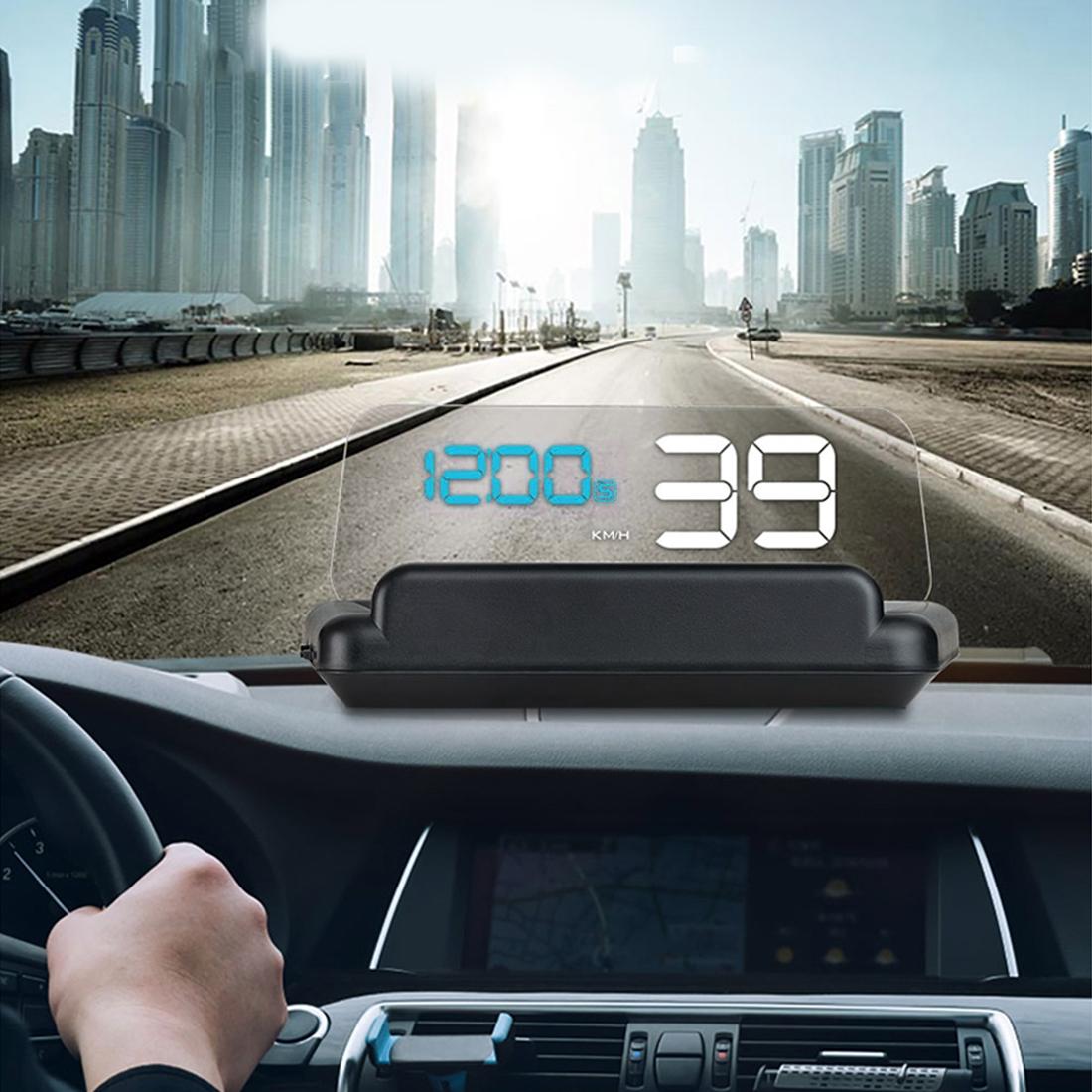 V562-W1364SMC-202508290820-00 Virtual Hd Reflection Board Car Gps Hud Speed & Distance Display Over / Under Speed & Voltage Alarm Fatigue Driving - White - Image 1