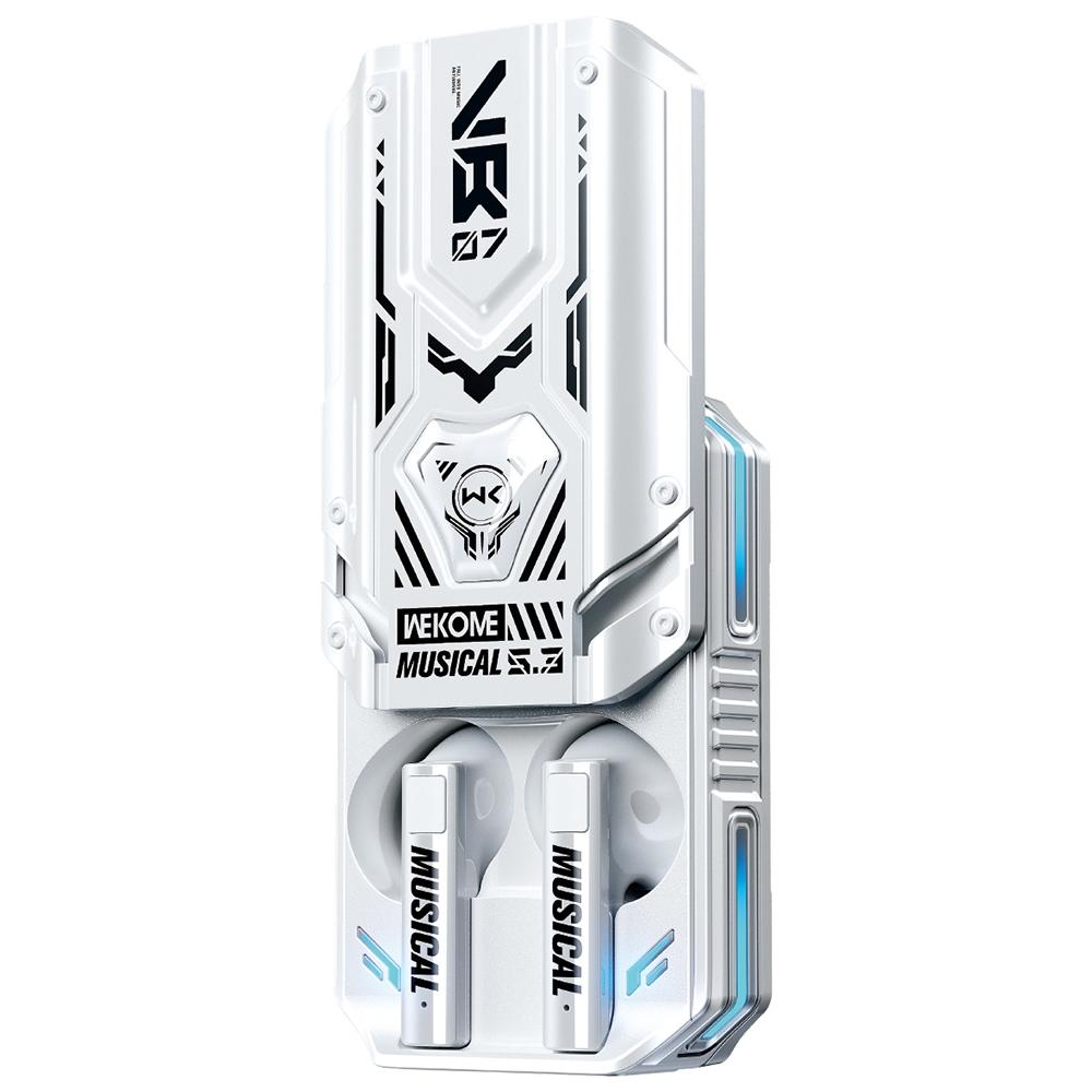 V562-W4421D6PI-202508290052-00 Wireless Mecha Blade Bluetooth Earphones - White - Image 1