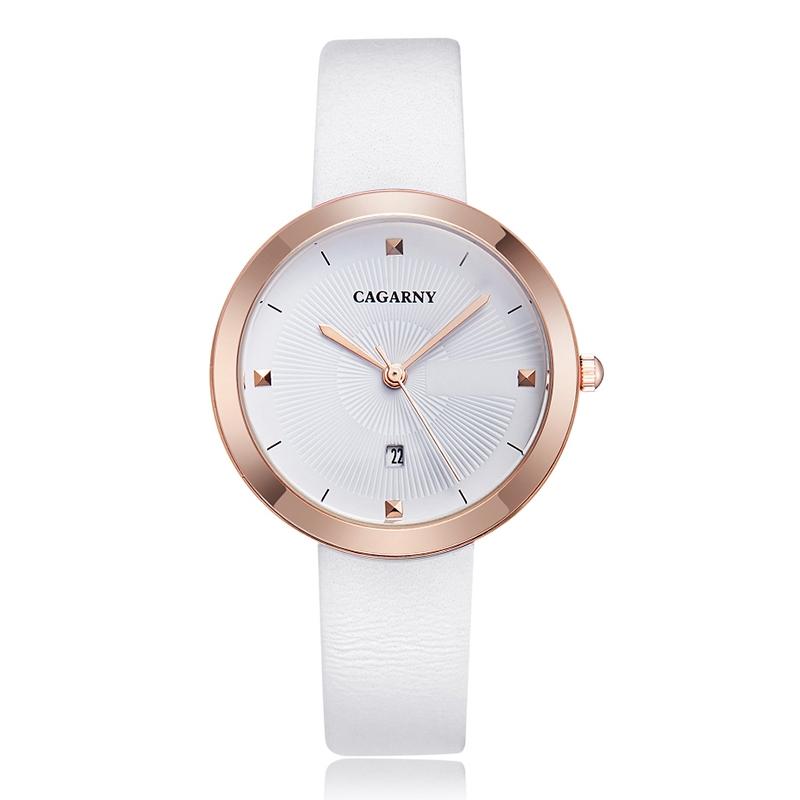 Waterproof Steel Band Quartz Watch - Fashion Life - White