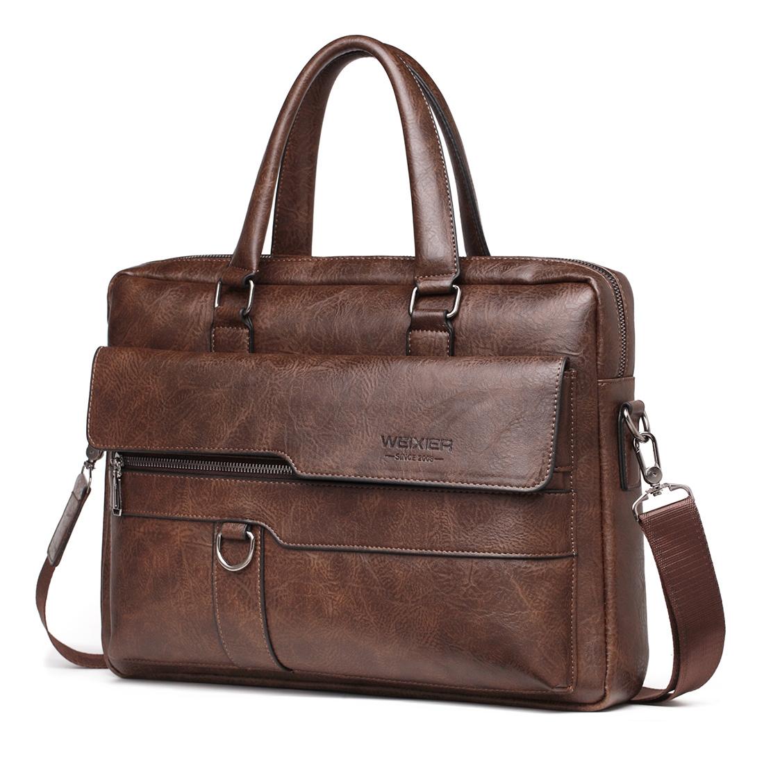 V562-ZS0223BCC-202508291036-00 Retro Pu Leather Men Crossbody Bag - Dark Brown - Image 1