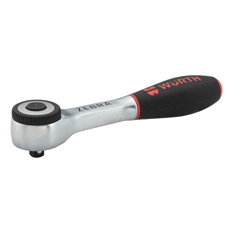 V563-71201406-202508190830-00 Wurth 1/4" Reversible Ratchet Wrench 360 Degree Twist Handle Chrome Vanadium 135mm - Image 1