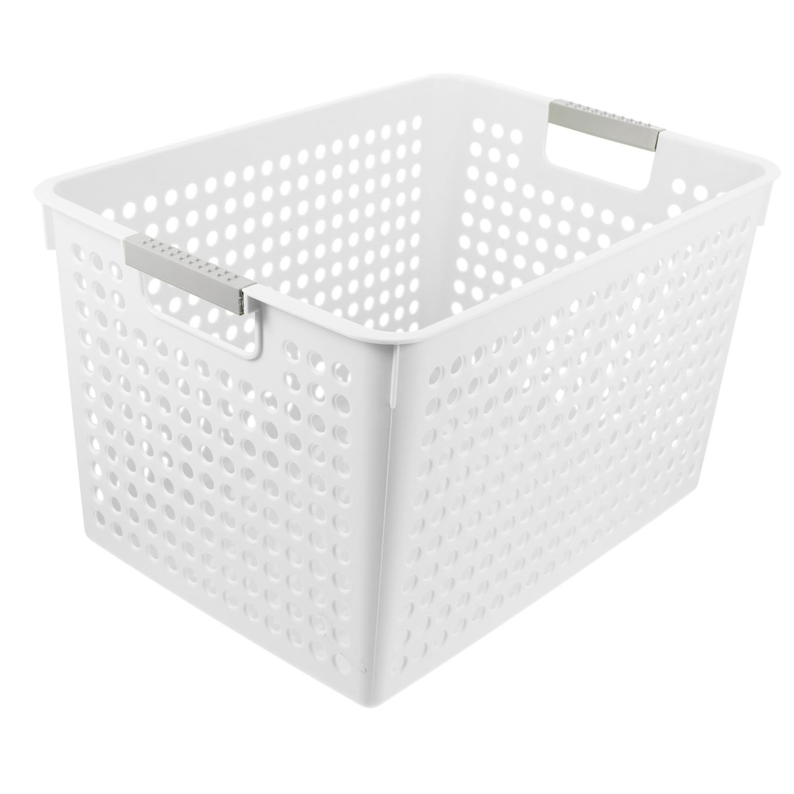 V563-PS2718-1BOX-202506241246-00 24x Premium Plastic Storage Basket Bulk w/ Grip Handles 27*18*14cm - Image 1