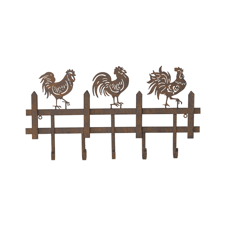 V637-06974HKS-202508251435-00 Chook Family 5 Hooks Wall Hanging 56cm - Image 1