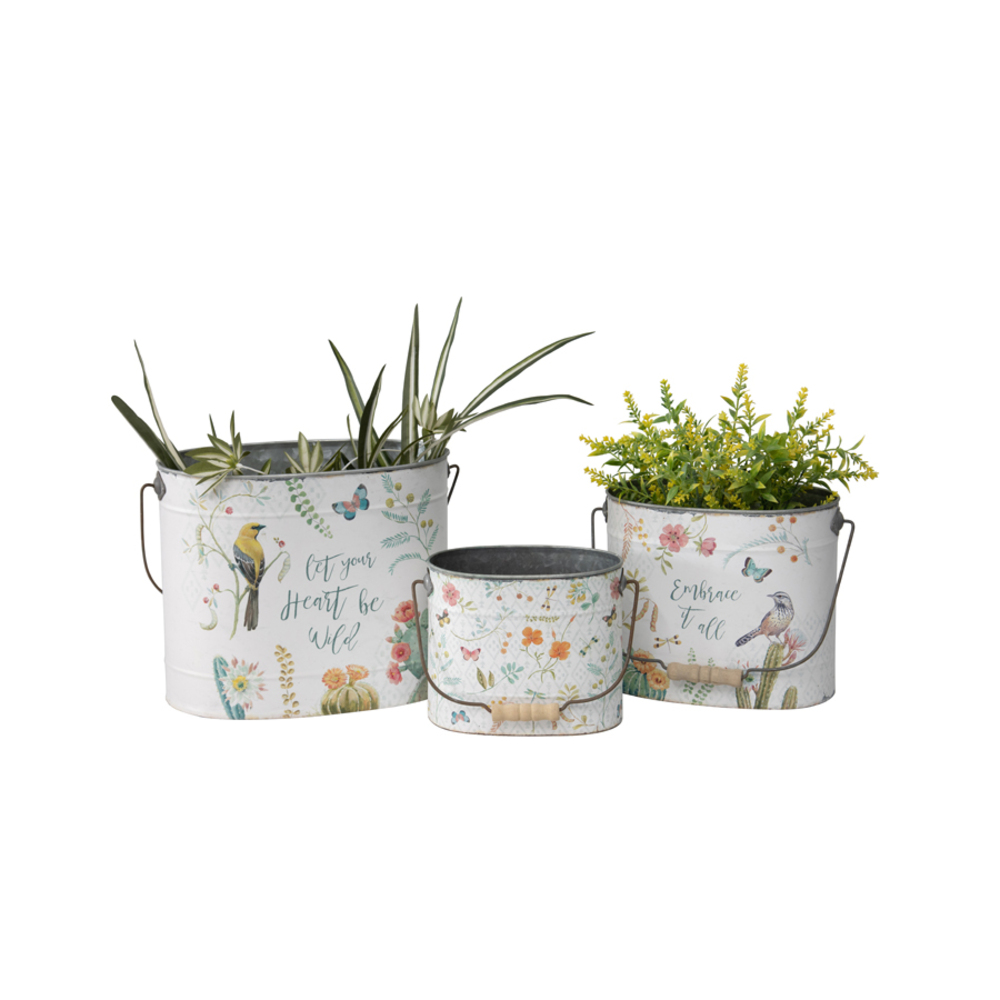 V637-11033BKT-202508251440-00 Set 3 Planter Storage Buckets 30cm - Image 1