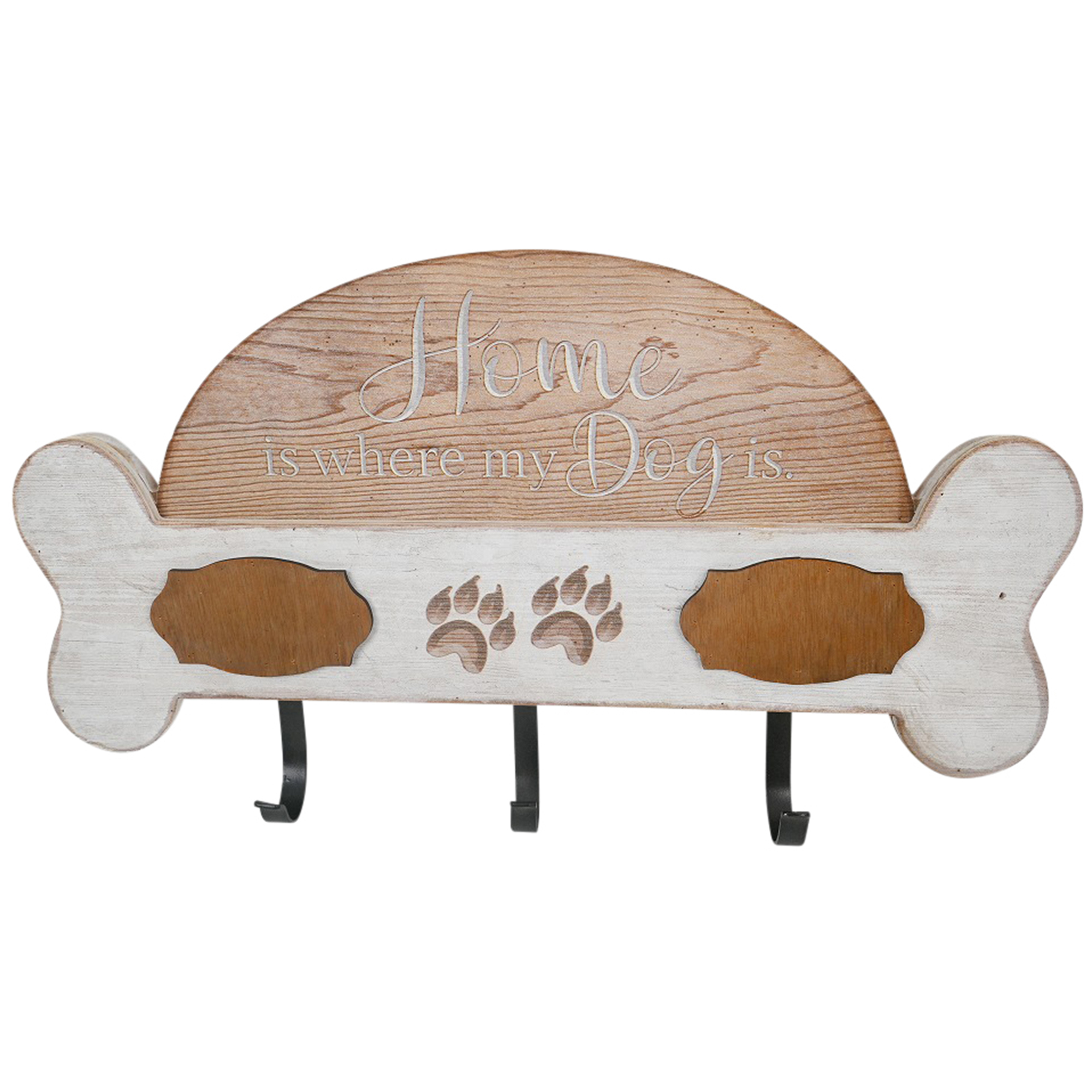 V637-11068HKS-202508251453-00 Home Is Where My Dog Is Wall Hooks 40x23cm - Image 1