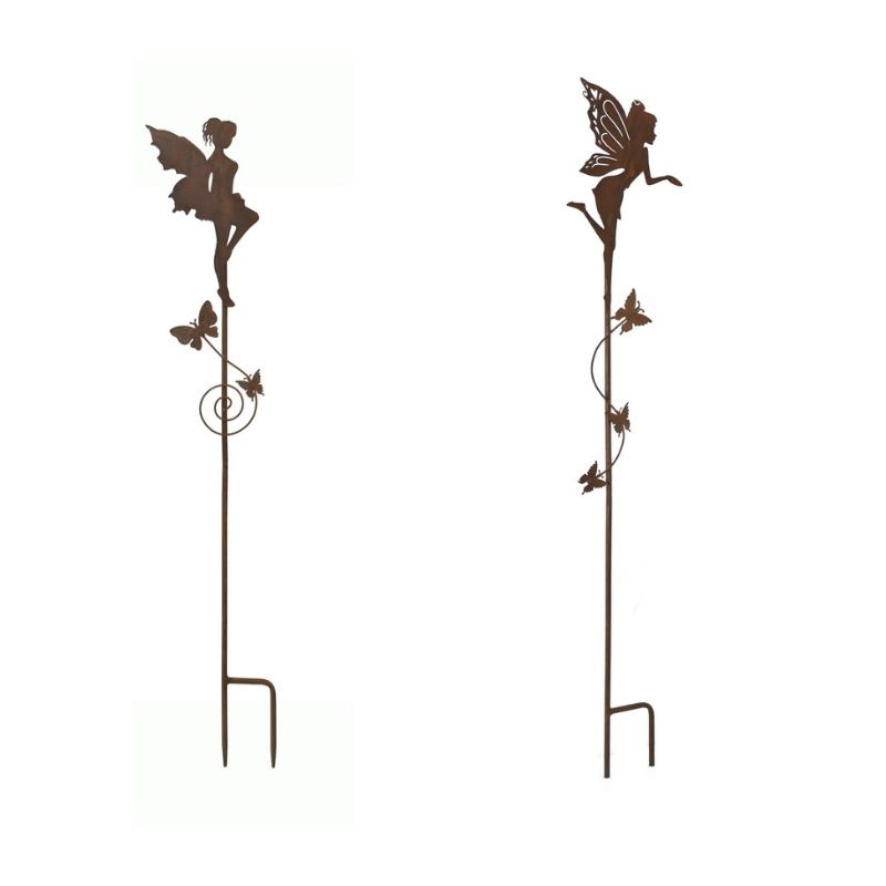 V637-27607FRY-202508251340-00 Set 2 Asst Fairy Garden Stakes 100cm - Image 1
