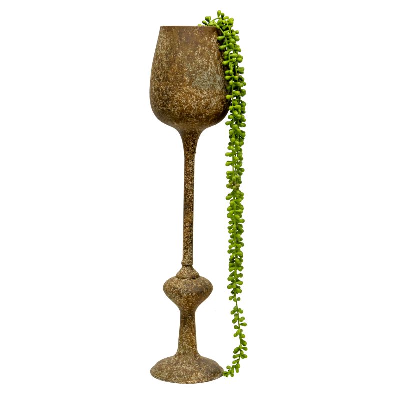 V637-37078GOB-202508251455-00 Vintage Style Decorative Goblet 55cm - Image 1