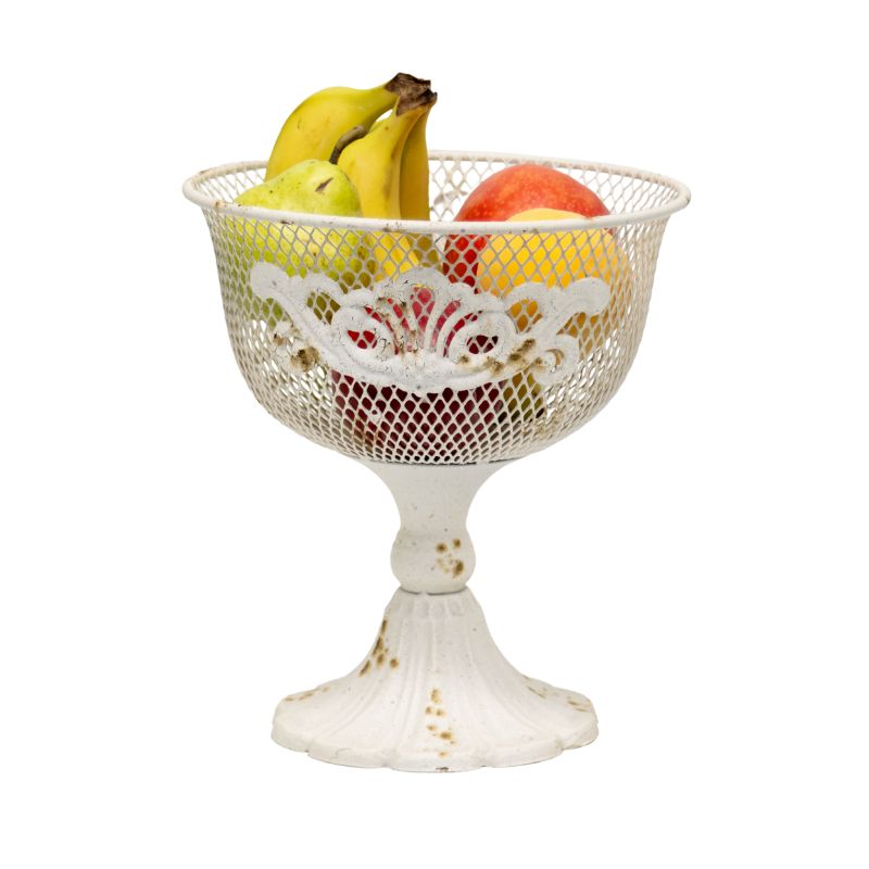 V637-37084BWL-202508251453-00 French Provincial Footed Bowl w Fleur-Di-Lis 24cm - Image 1