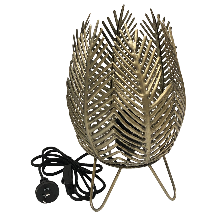 Gold Leaf Table Lamp 19x31cm