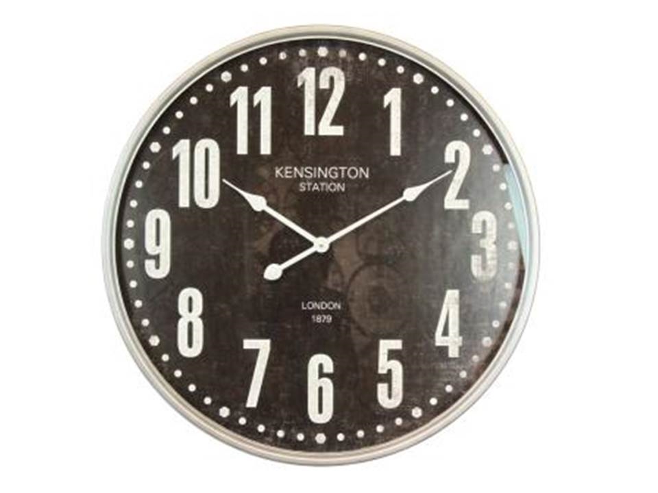 V637-ACC28141-202508251925-00 Kensington Station Iron Wall Clock 67cm - Image 1