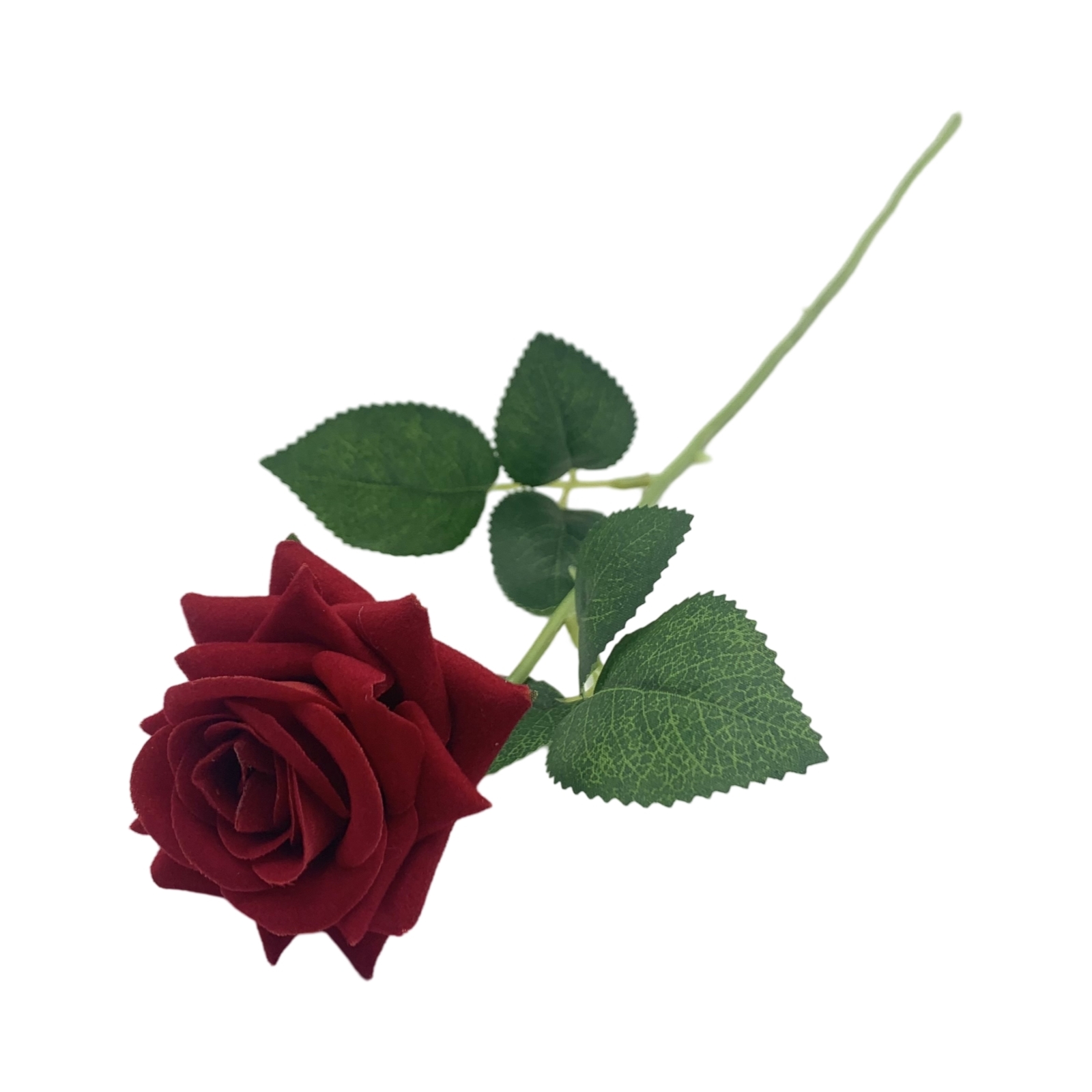 V637-AFL37069-202508251730-00 bulk 24 Articial Single Stem Mini Rose Red 49cm - Image 1