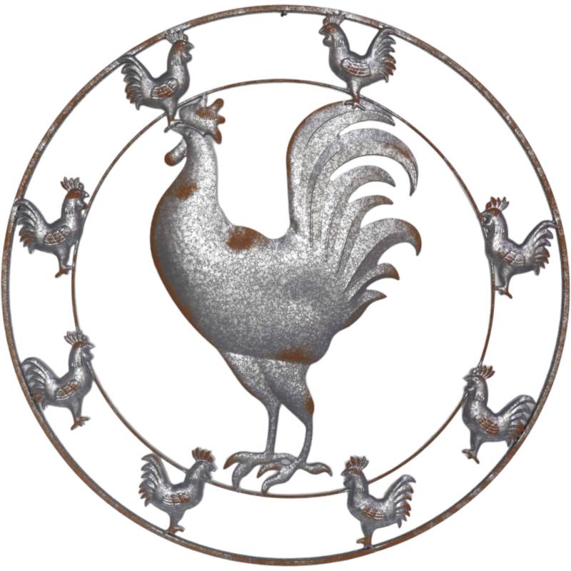 V637-E522801-202508252040-00 Rooster Wall Art 86x86cm - Image 1