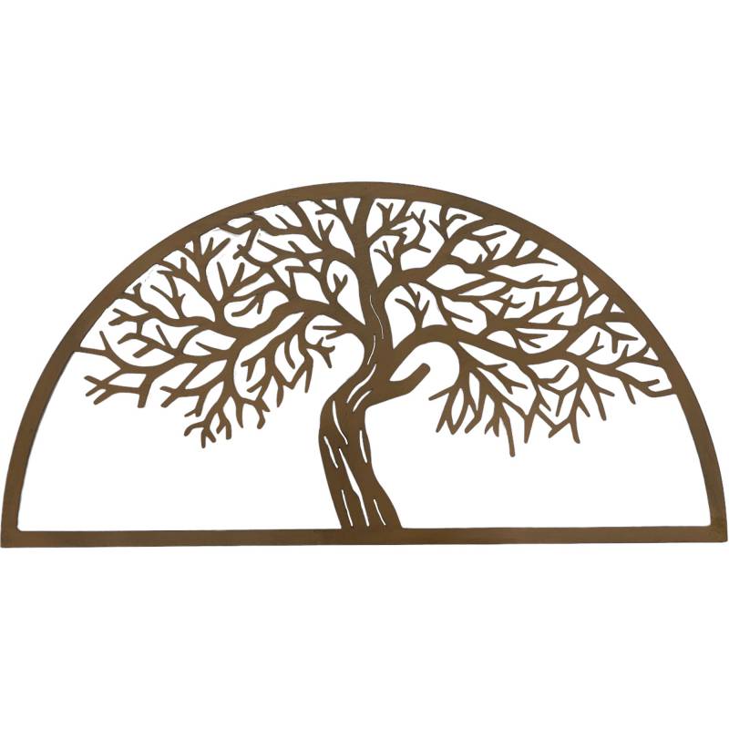 V637-E522875-202508252110-00 Semi Circle Tree Wall Art 80x40cm - Image 1