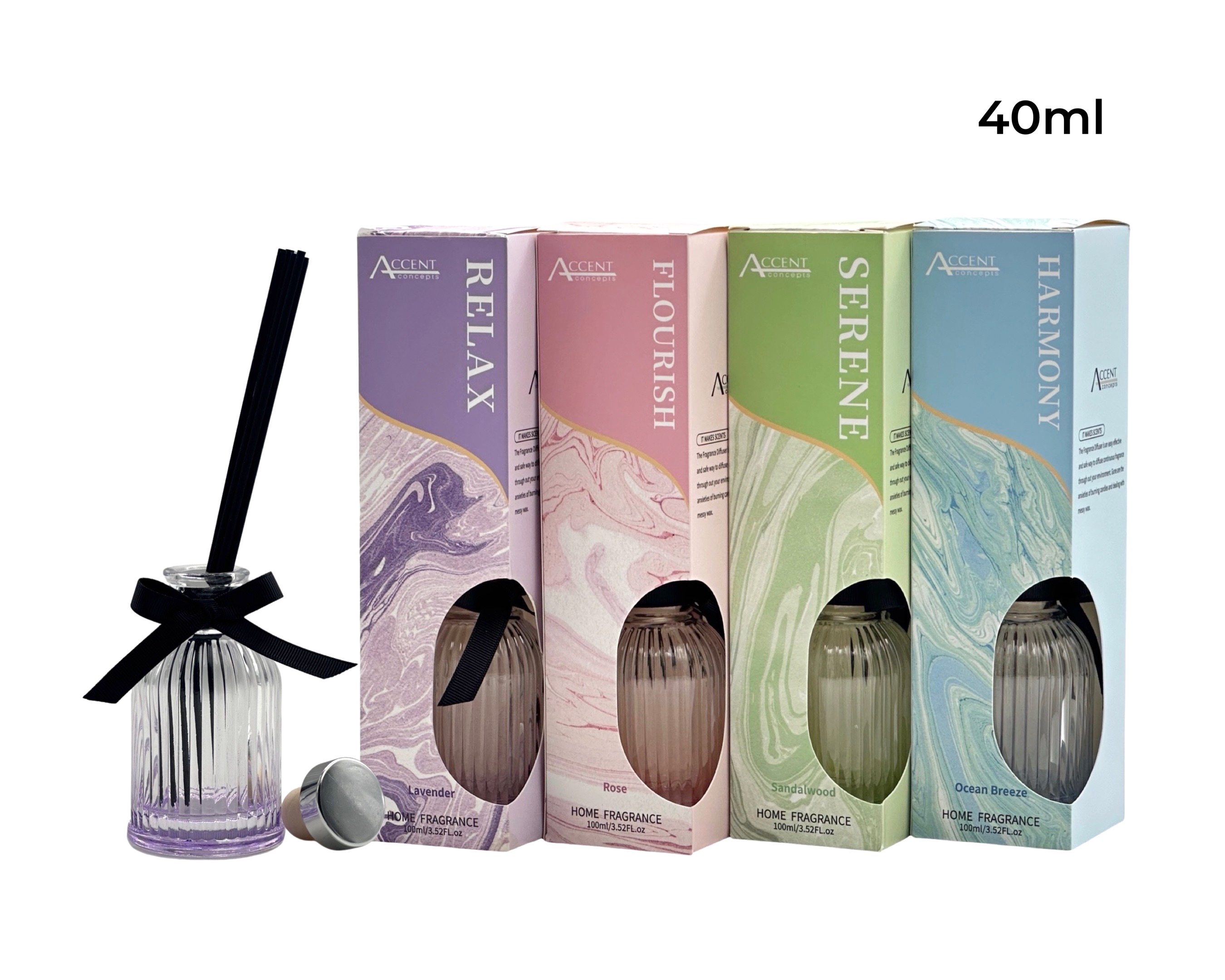 V637-INC35072-202508252230-00 bulk 24 Wellness Fragrance Diffuser 40ml 4 Assorted - Image 1