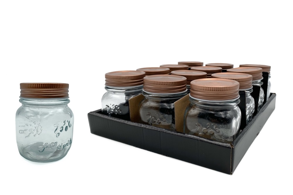 V637-KIT31694-202508252245-00 bulk 48 Glass Jar w Metal Lid 150ml Canister 8cm - Image 1