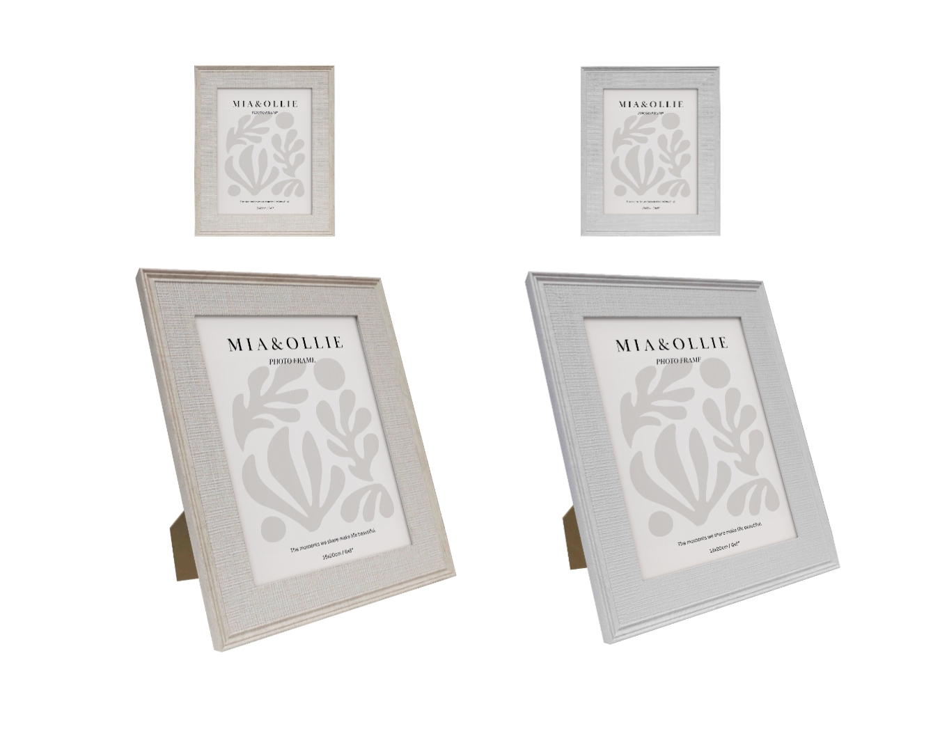V637-PHO37314-202508252110-00 Set 2 Photo Frame Bella '6x8in' Assort 20cm - Image 1