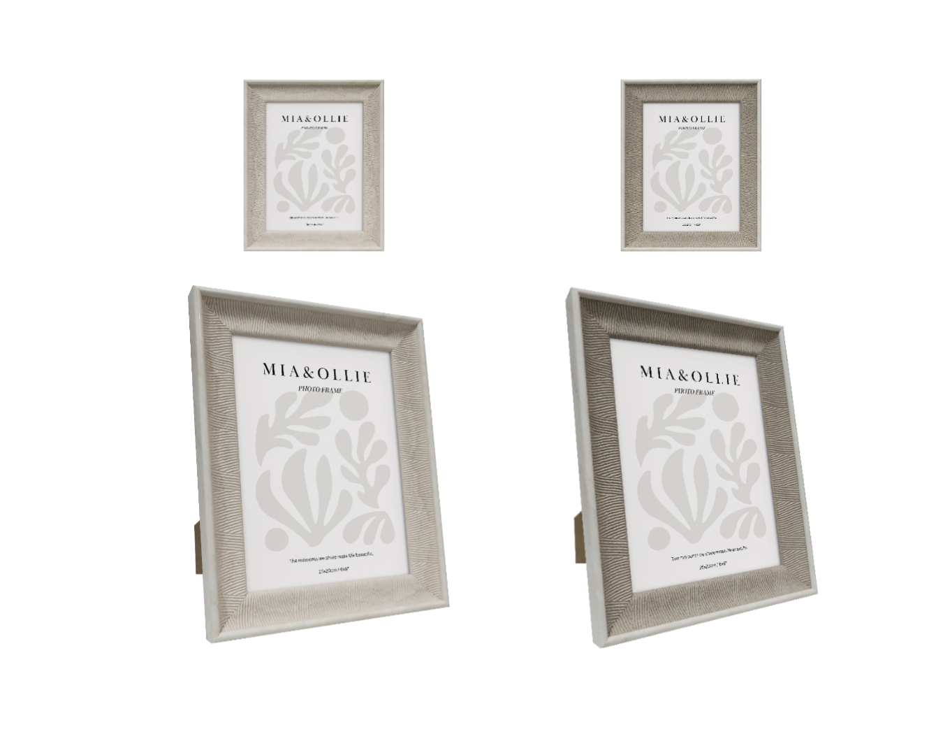 V637-PHO37327-202508252120-00 Set 2 Photo Frame Cassie '6x8in' Assort 20cm - Image 1