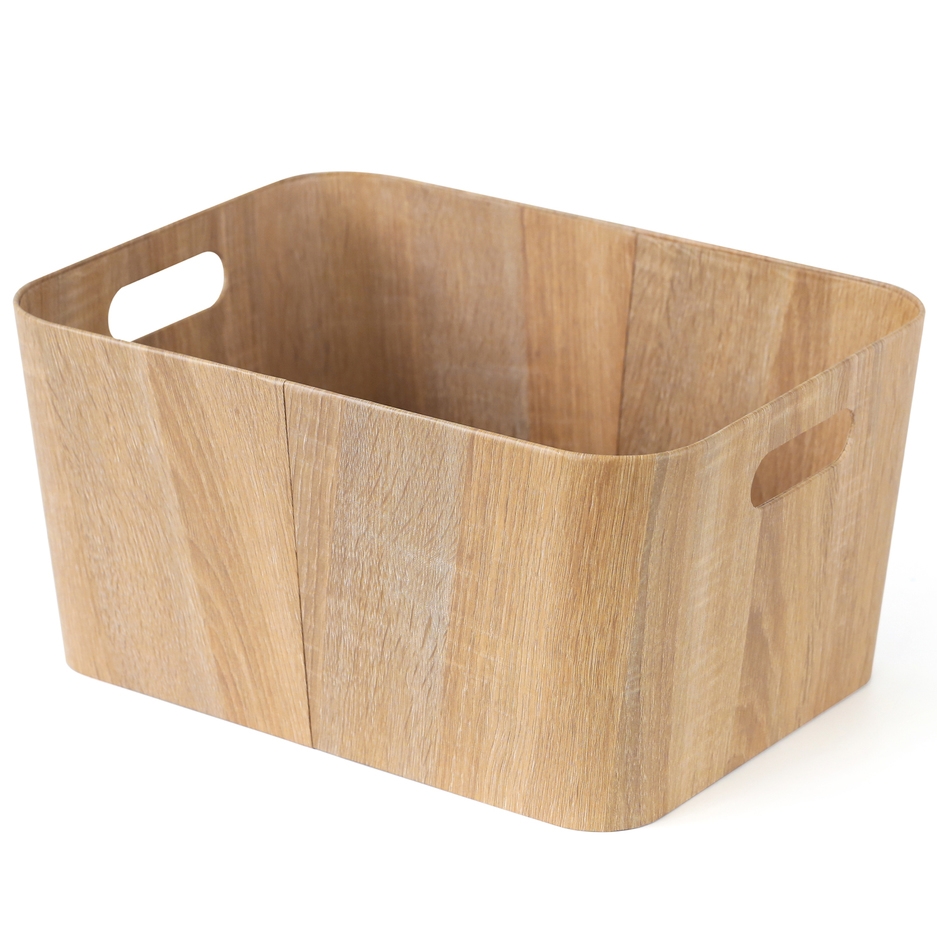 V637-PLA37352-202508260540-00 bulk 6 Woodgrain Look Storage Rectangle 30cm - Image 1
