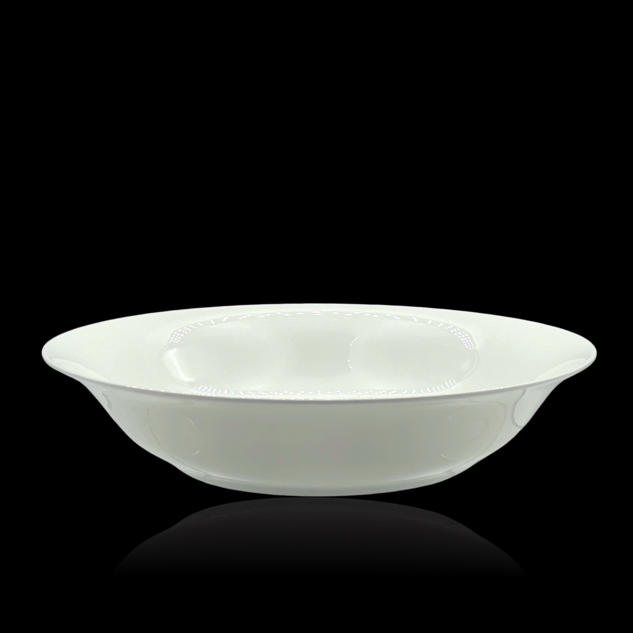 V637-TAB35259-202508260610-00 bulk 18 White Bone China Round Bowl 26x7cm - Image 1
