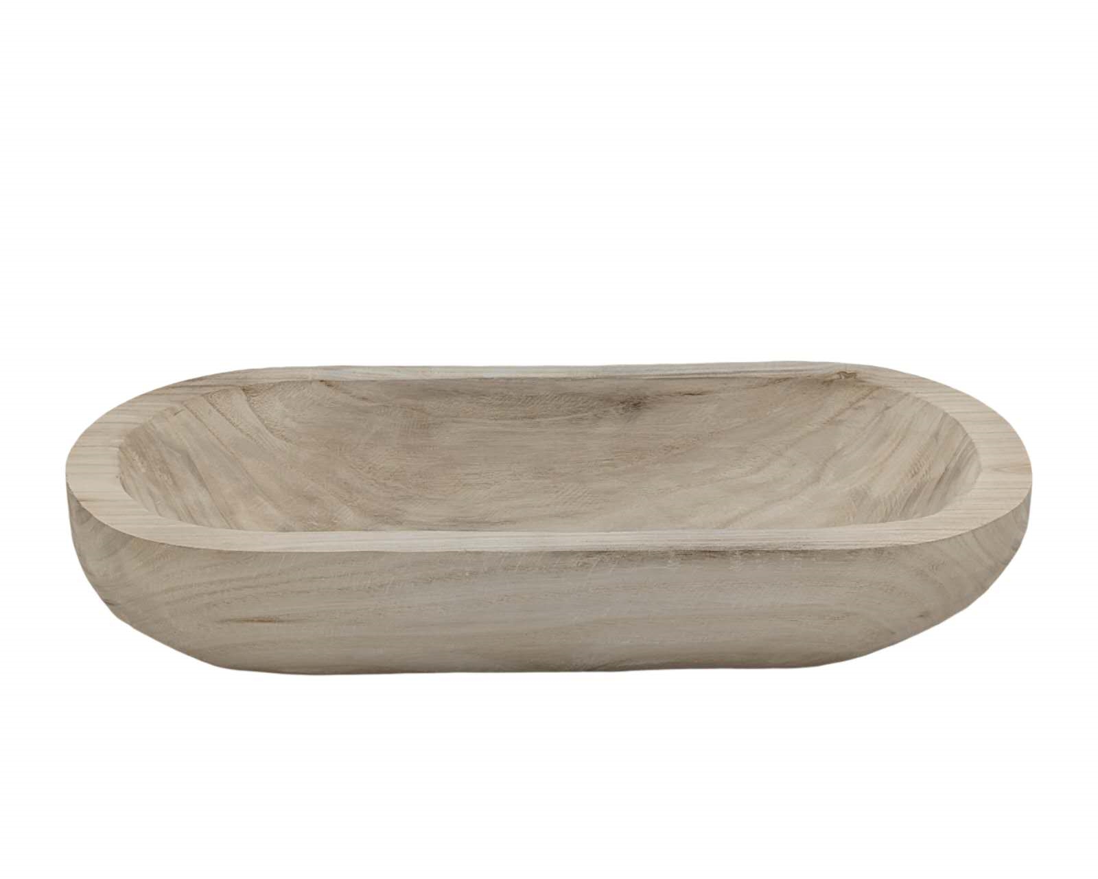 V637-WDB37491-202508260710-00 bulk 4 Wood Boat Tray Rectangle 45cm - Image 1