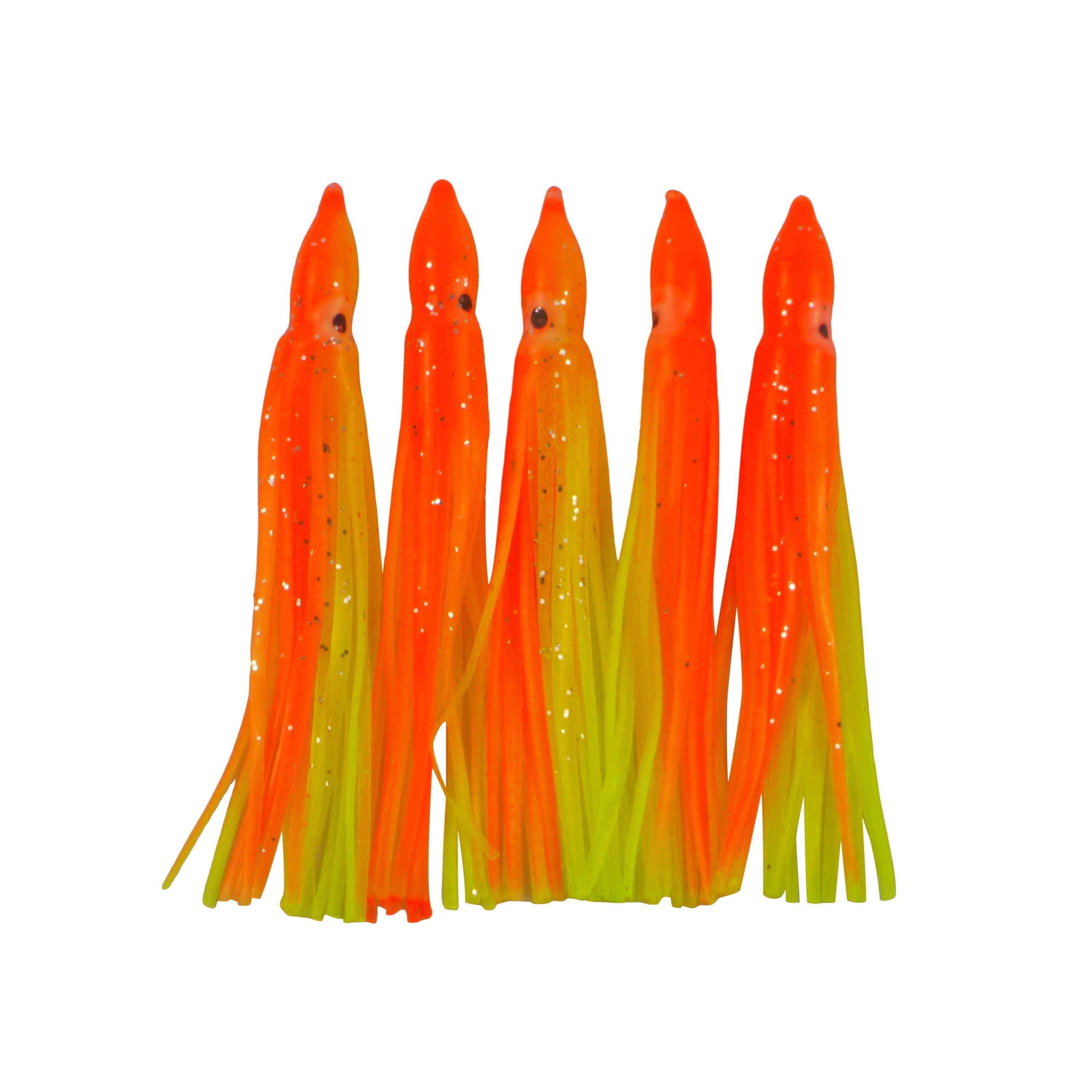 V658-93MC000437003-202507311250-00 Swimerz Octopus Skirts 100mm Orange Fire, 5 pack - Image 1