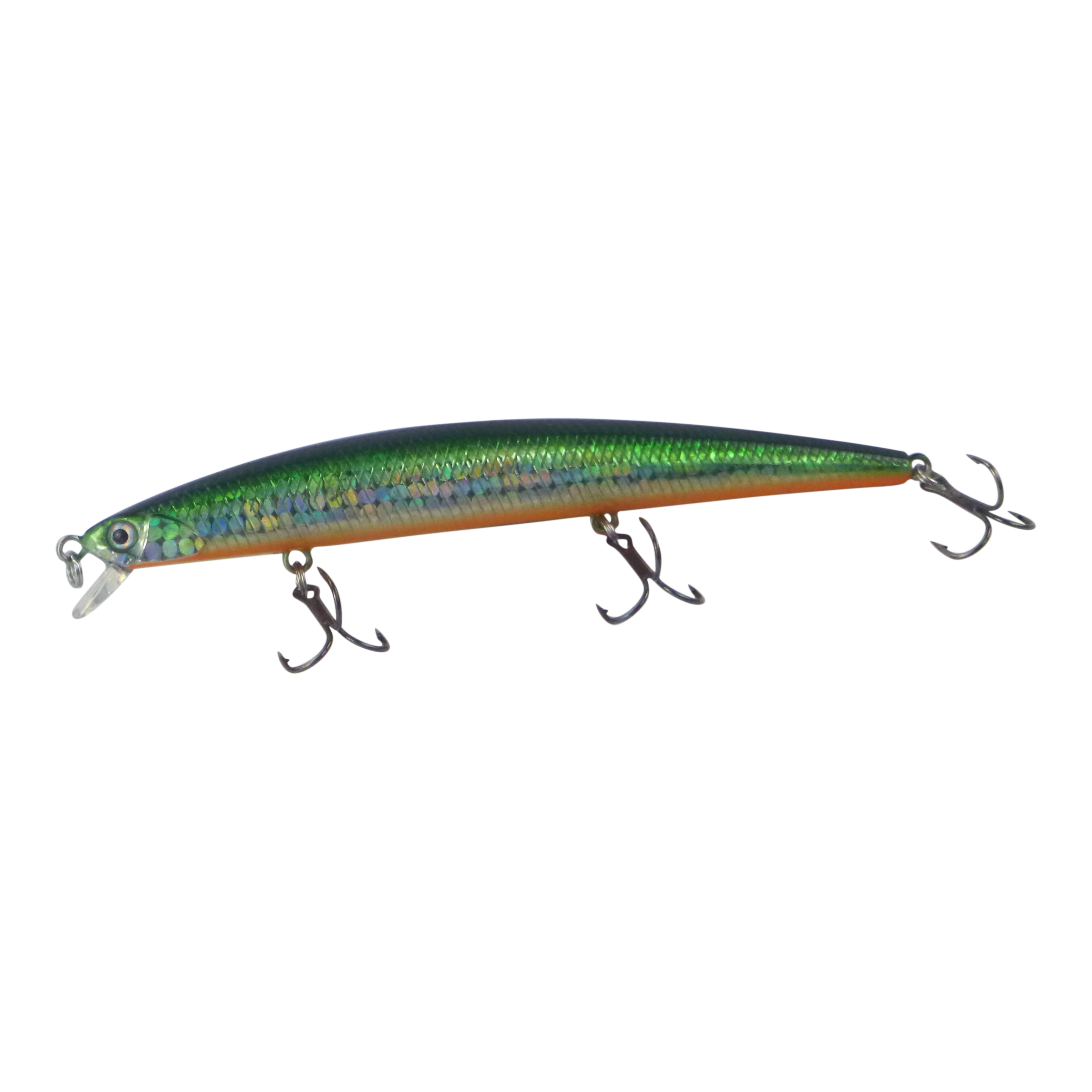 V658-93MC000540010-202507311121-00 Finesse MK21 Shallow Diving Lure, 130mm, Green Blaze - Image 1