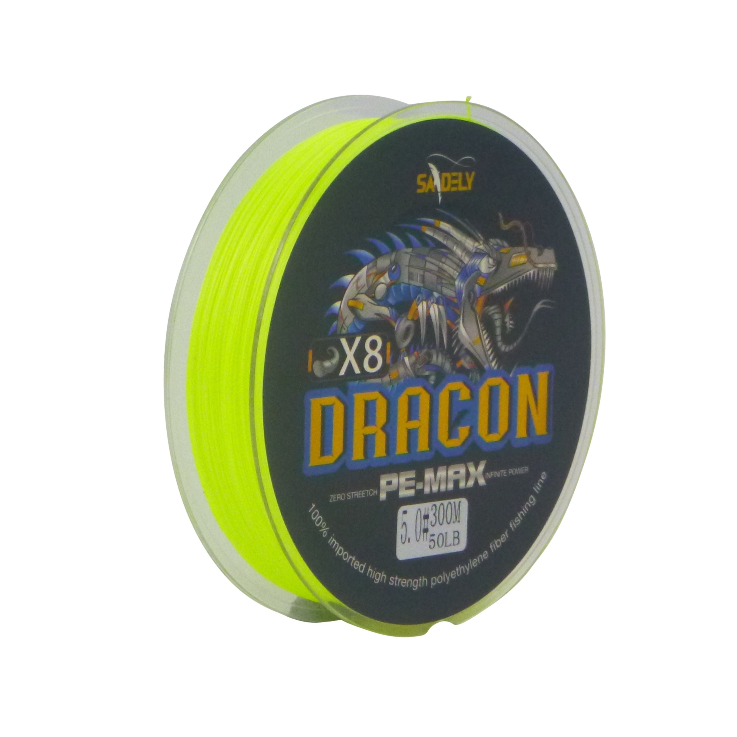 V658-93MC000630102-202507311245-00 Samdely Dracon X8 Braid, Yellow, #0.8, 10lb, 300Mtr - Image 1