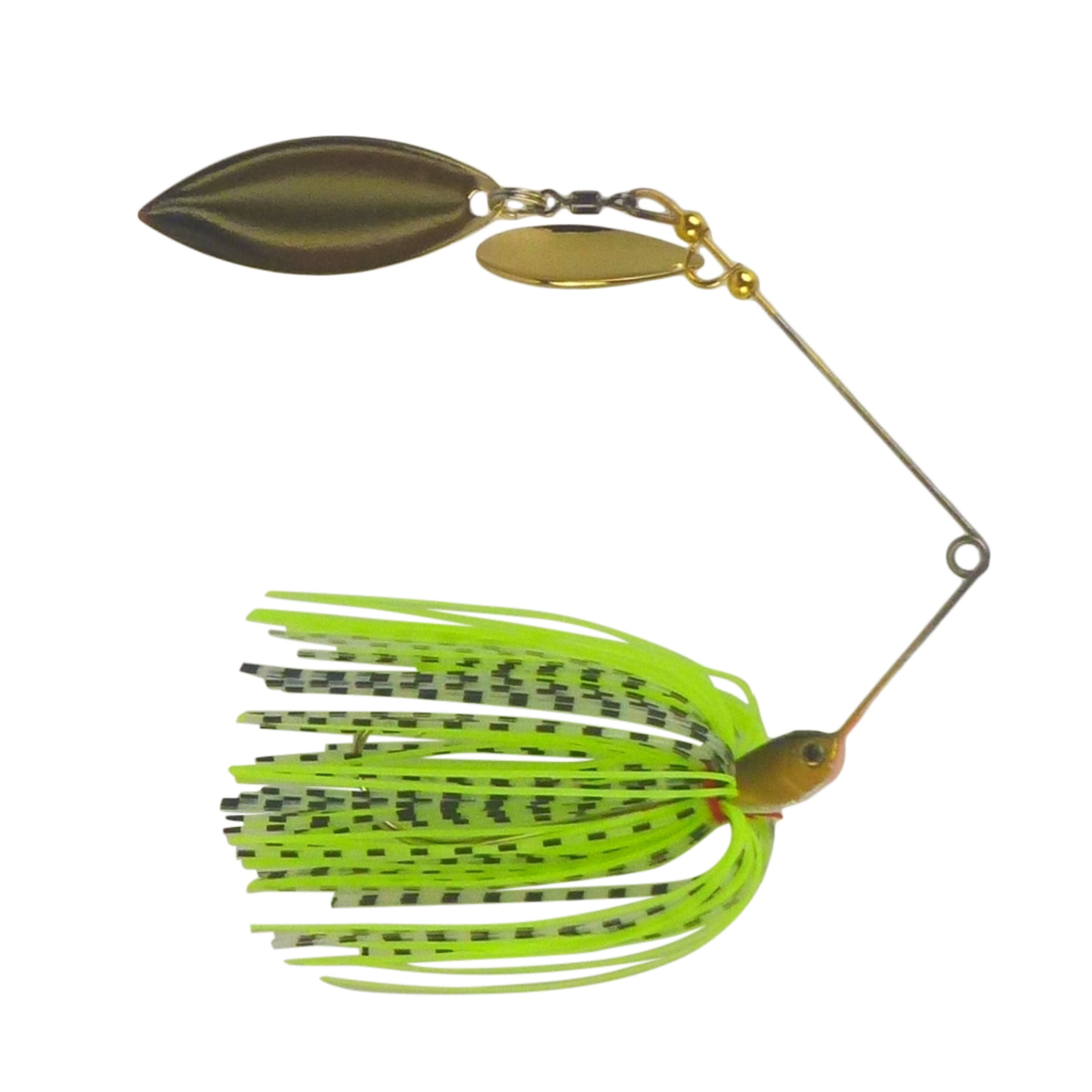 V658-93MC002200002-202507311026-00 Dekoi 15gm LS18 Closed Eye Spinnerbait, Fluro Green, Qty 2 - Image 1