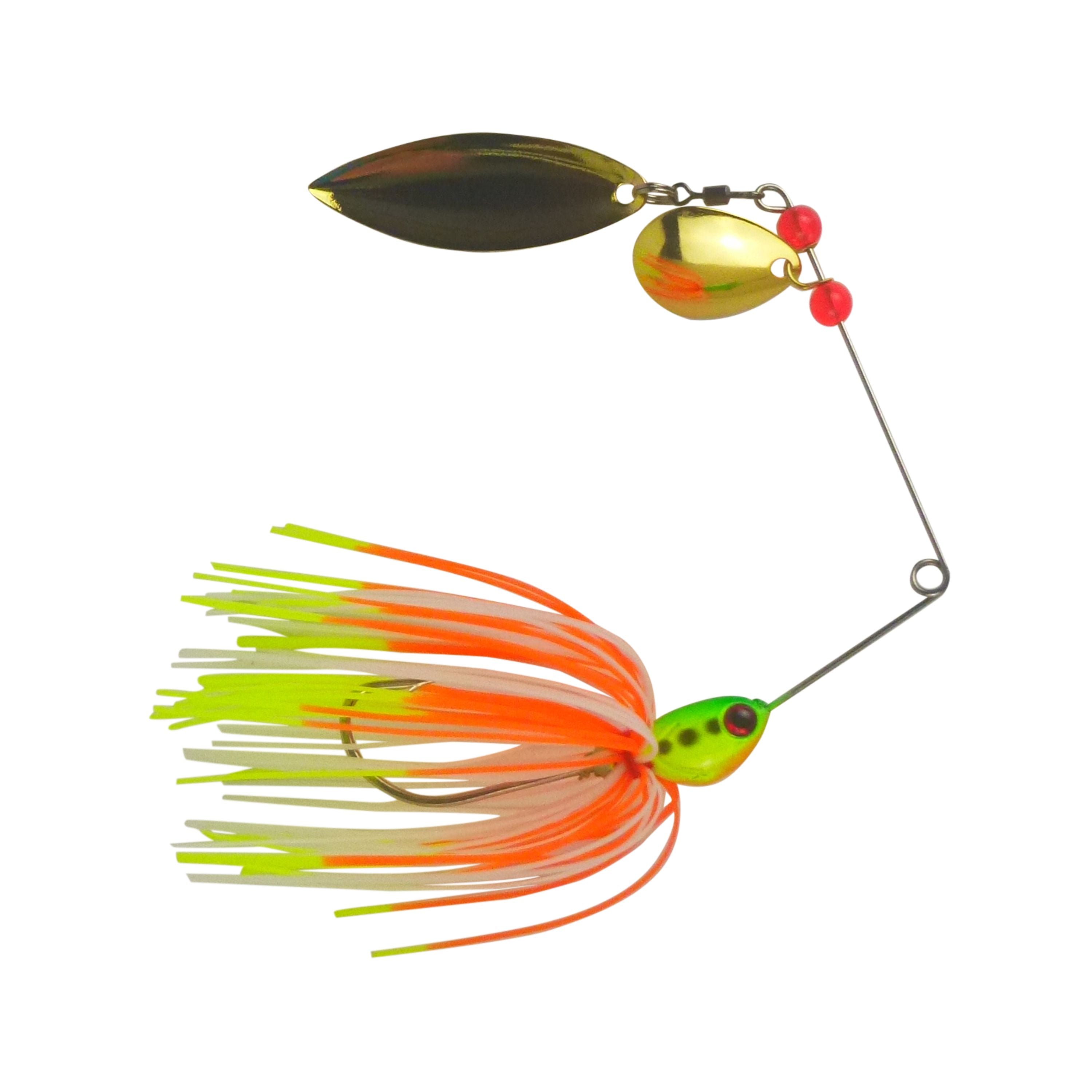 V658-93MC002200031-202507311030-00 Dekoi 17gm LS21 Closed Eye Spinnerbait, Orange Green, Qty 2 - Image 1