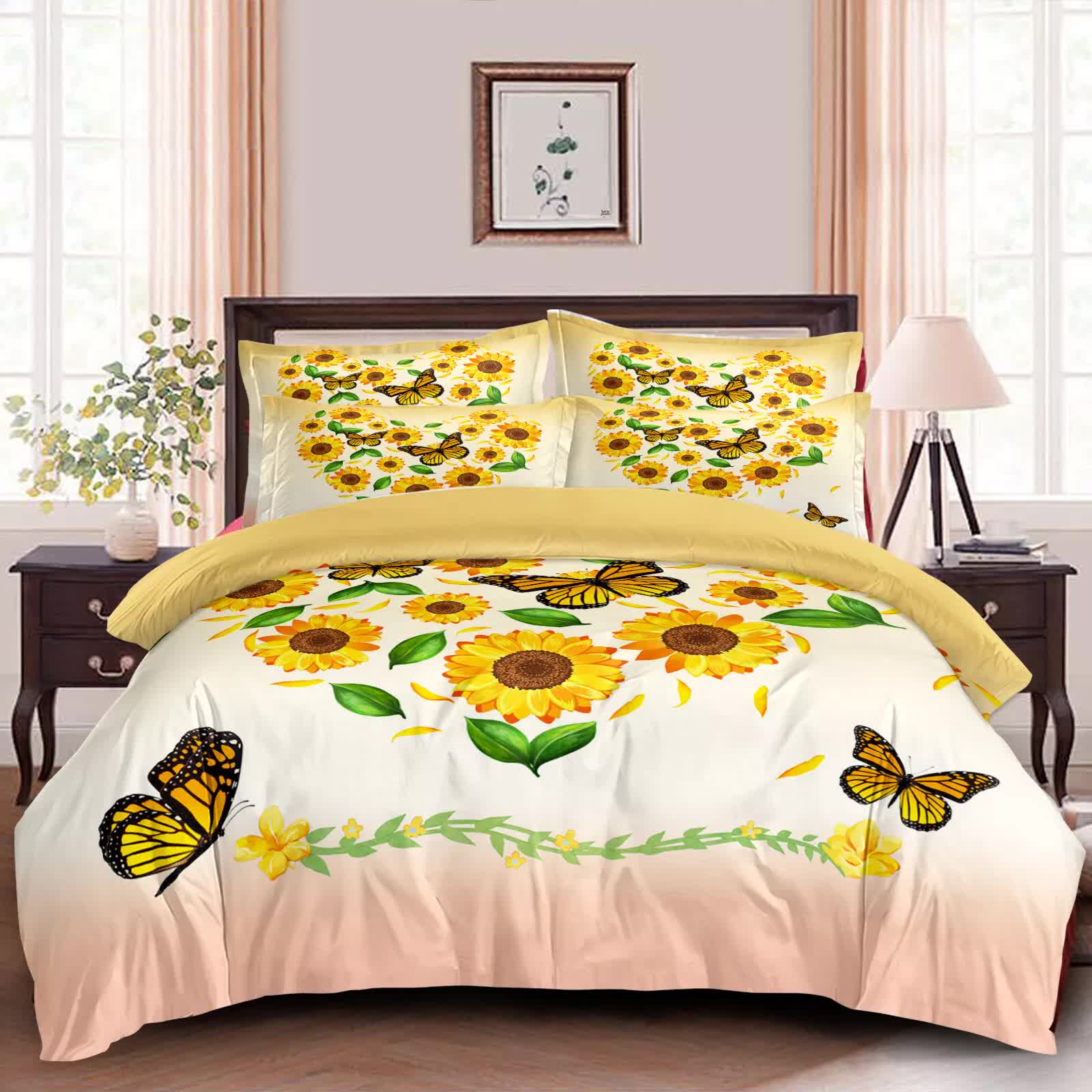V745-MAB010977AJ3-202508061205-00 Airy Loft butterfly floral 3‑Piece Comforter Bundle – Relaxed - Image 1