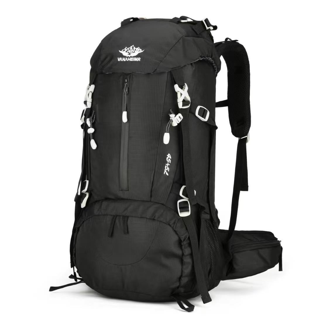 V888-ELOSUNG18340-202506301130-00 Black 36-55L Outdoor Hiking Backpack - Durable Water Resistant Travel Bag for Trekking, Camping, and Adventure - Image 1