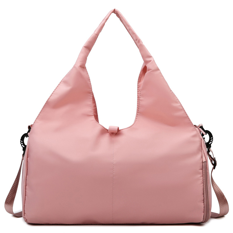 Pink Stylish Women's Travel Bag - Large-Capacity Fitness & Yoga Bag with Separate Shoe Compartment