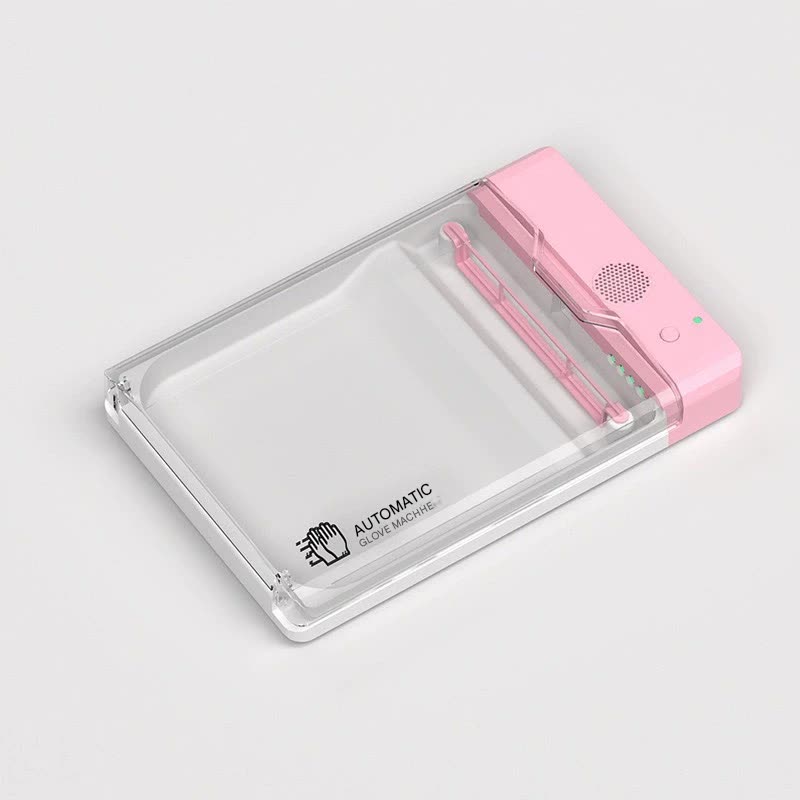V888-ELOSUNG29726-202506190718-00 Automatic Disposable Glove Dispenser Machine with UV Sterilization - Quick & Hygienic Gloving,Gloves not included(pink) - Image 1