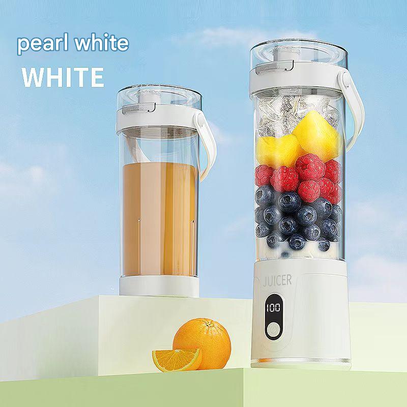V888-ELOSUNG29762-202506190647-00 Portable Wireless Juicer Cup - 600ml, 12-Blade, USB-C Rechargeable Smoothie Blender(white) - Image 1
