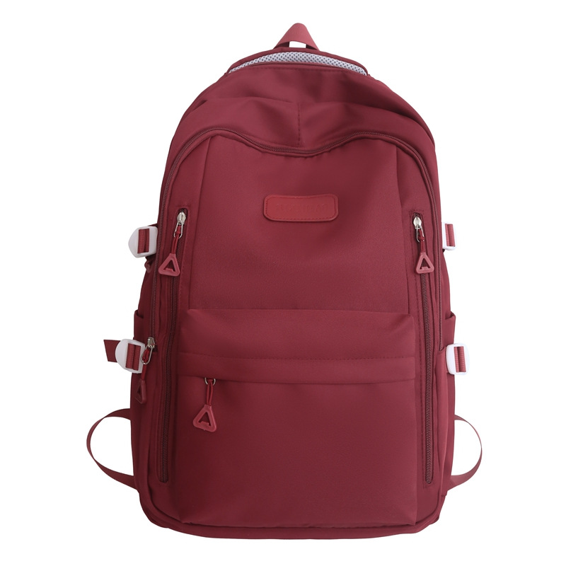 V888-ELOSUNG29877-202506191040-00 Large Capacity Nylon Backpack - Fits Tablet, A4 Magazines, Umbrella - Multiple Pockets & Adjustable Straps(red) - Image 1