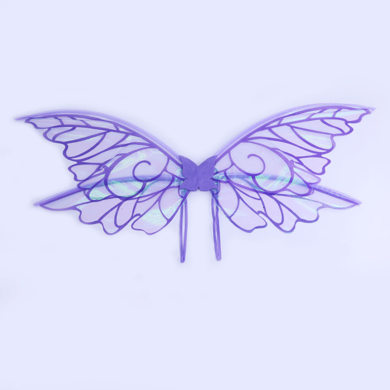 V888-ELOSUNG32538-202506191114-00 Purple Enchanting Iridescent Fairy Wings - Sparkle Butterfly Elf Wings for Costume Parties, Cosplay & Dress-Up Fun - Image 1