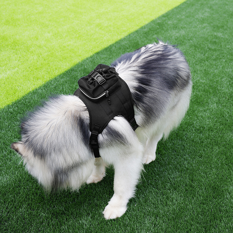 V888-ELOSUNG32549-202506191123-00 Size L Black Ultimate Dog Harness Vest with Backpack - Padded, Reflective & Adjustable for Medium to Large Breeds - Image 1
