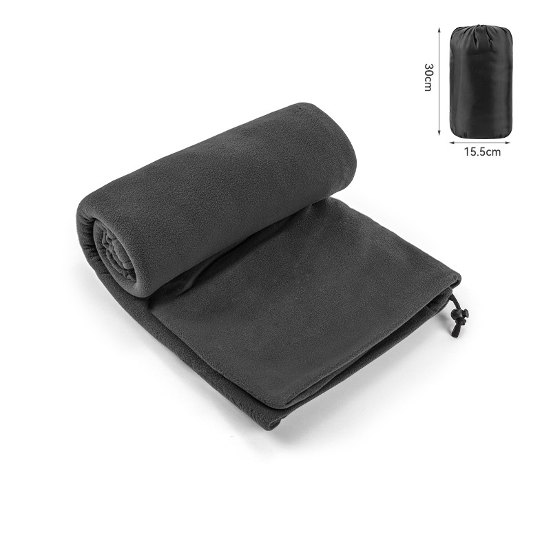 V888-ELOSUNG32570-202506241142-00 Dark Grey Versatile Double-Sided Fleece Bag Liner - Lightweight & Portable Travel Blanket for Camping & Outdoors - Image 1